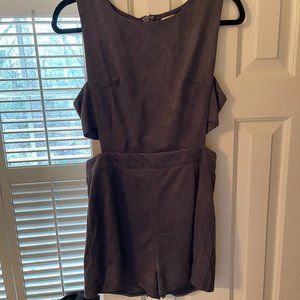 Gray Suede Romper